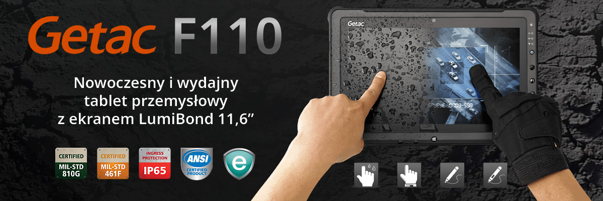 Getac F110 - Tablet przemysłowy