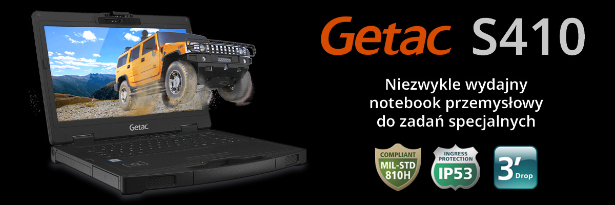 Getac S410 - Notebook przemysłowy