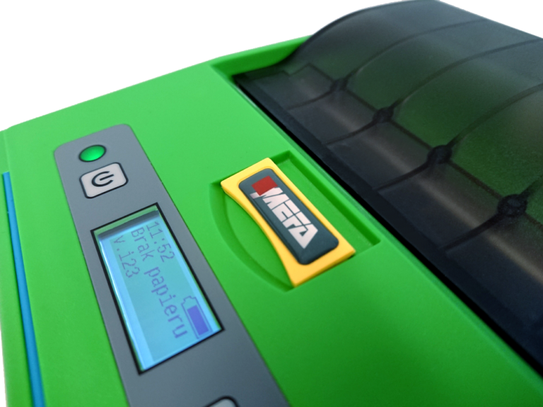 Mefa 18M - Mobilna drukarka termiczna - wyświetlacz