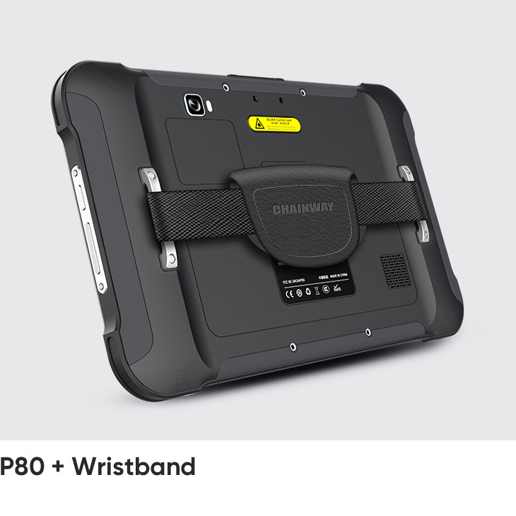 Chainway P80 - Tablet przemysłowy - widok z tyłu - pasek na rękę